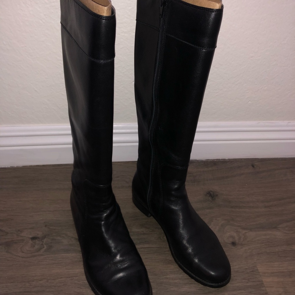 Stewart Weitzman Black Leather Boots